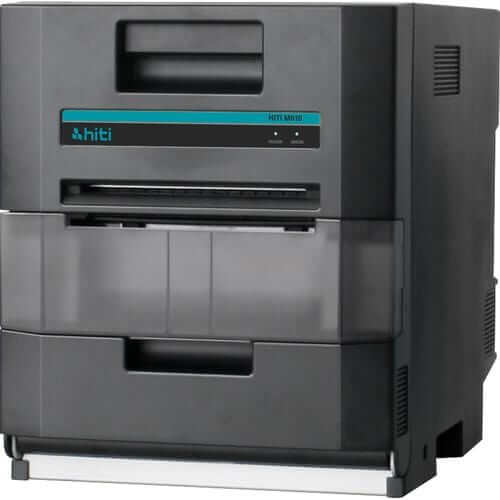 HiTi M610 dye-sub photo printer, compact design for quality prints at events, prints 4x6" in 14 seconds.