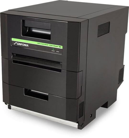Sinfonia S3 Dye Sublimation Printer, ideal for high-quality event printing and photo booths.