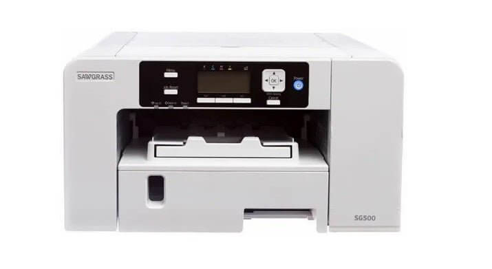 Sawgrass SG500 Sublimation Printer front view, ideal for vibrant sublimation printing on various materials.