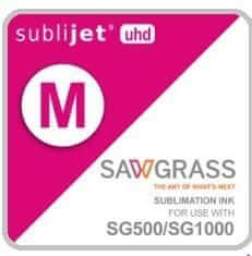 Sawgrass SG500 SG1000 SubliJet UHD Magenta Ink Cartridge label, ideal for vibrant sublimation printing.