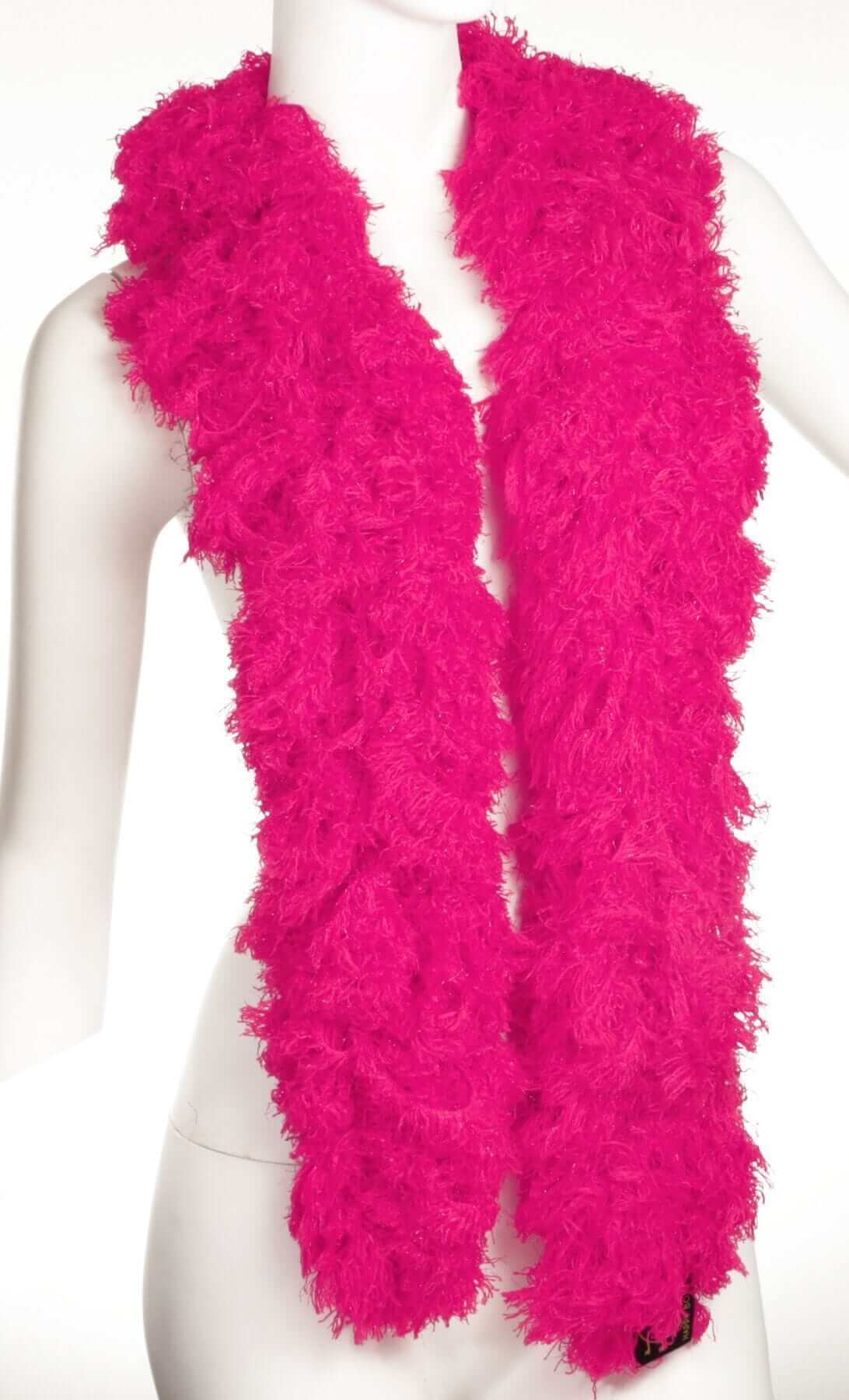 Super sized PINK featherless boa, 72 inches long, soft microfiber, perfect for events and photo shoots.