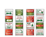 Ultimate  Christmas  8 piece Collection - Photo Booth Sign Props . Set of 8 - Double Sided