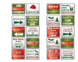 " Ultimate Christmas Collection" - Photo Booth Sign Props . Set of 10 - Double Sided - Eventprinters.com
