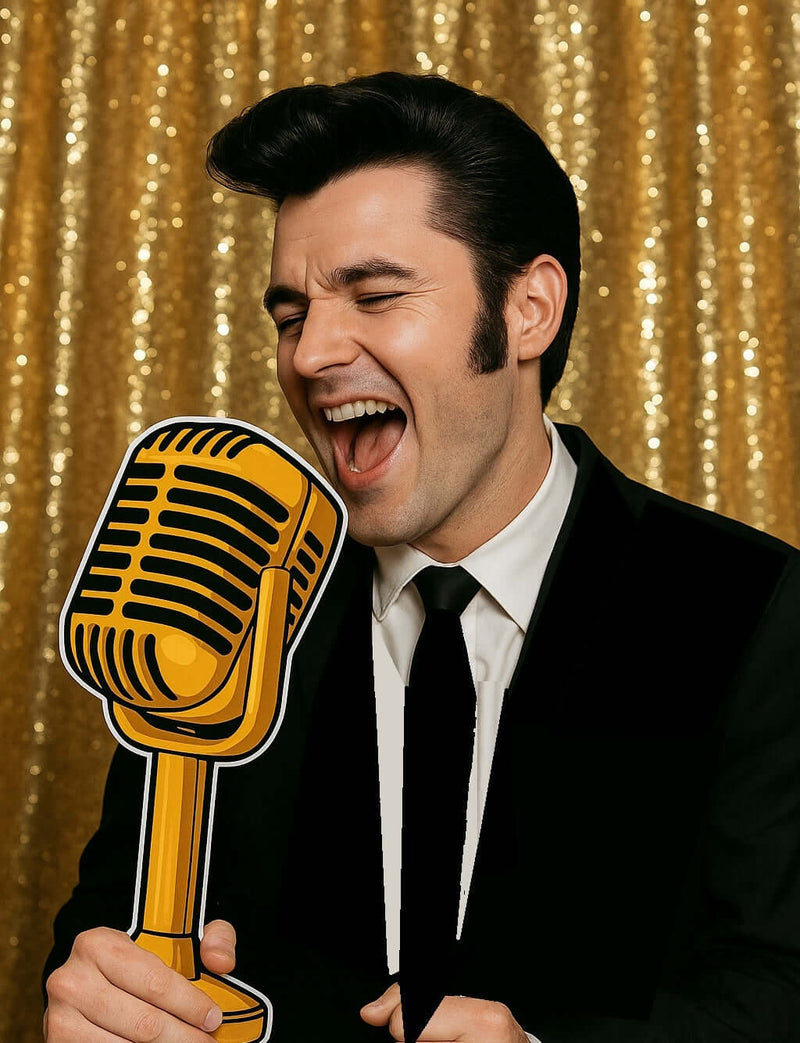 Big Microphone "Oldies" Style - Photo Booth Prop