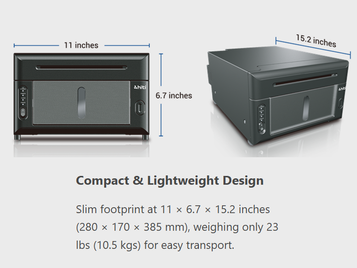 Hiti P630A Printer with media and carrying case