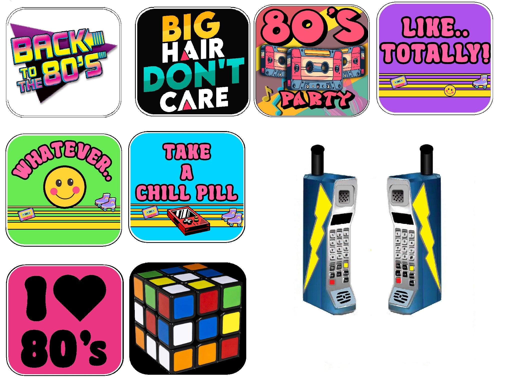 80's Party Prop Set