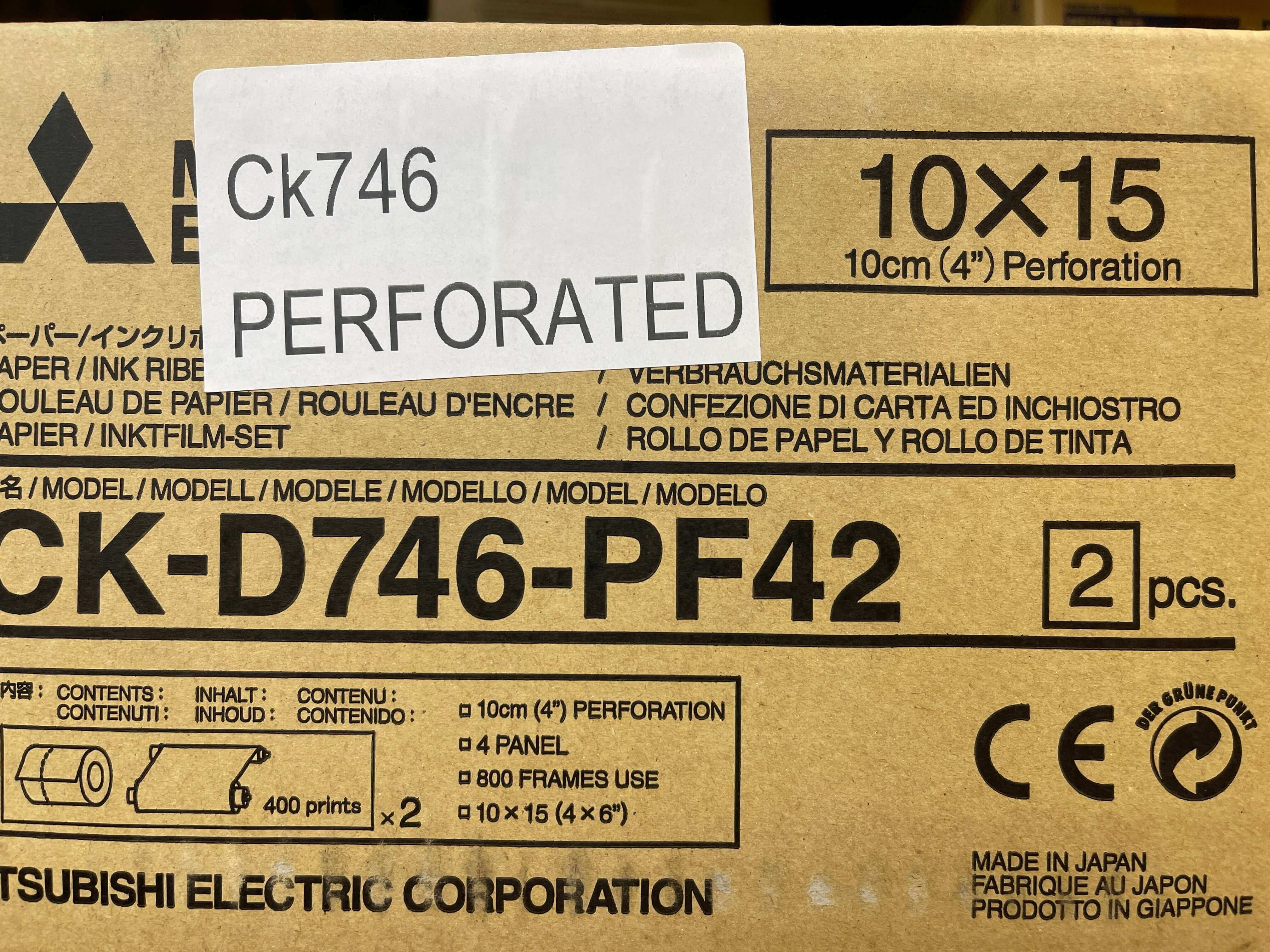 Mitsubishi PERFORATED CK-D746-PF42 4x6 media (ckd746)