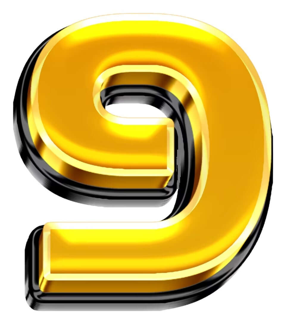 Bright gold number 9 photo booth props, fun and large, perfect for memorable pictures.