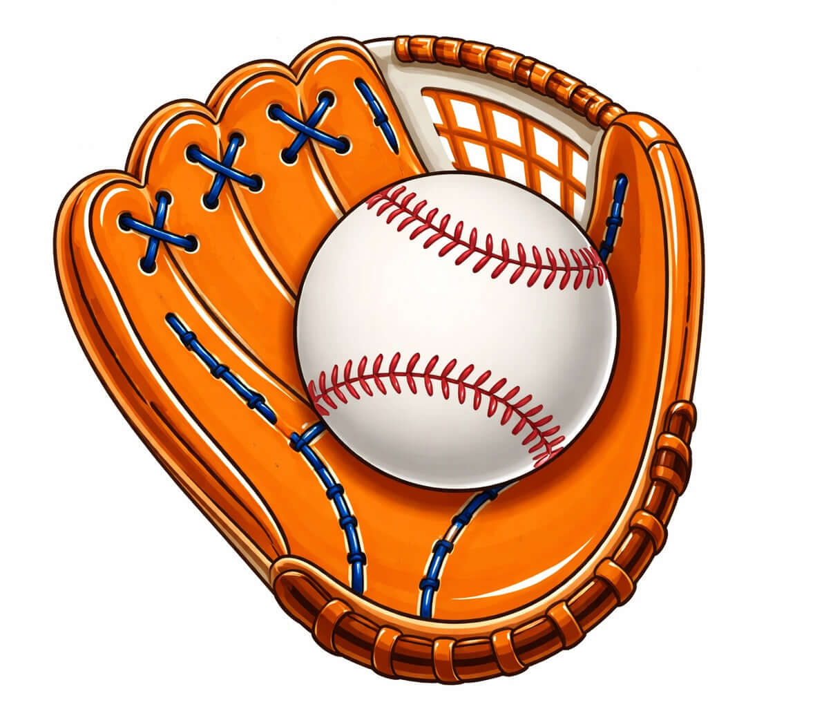 Baseball Prop Set featuring a vibrant baseball glove with a baseball inside, ideal for photo booth props and colorful party decorations.