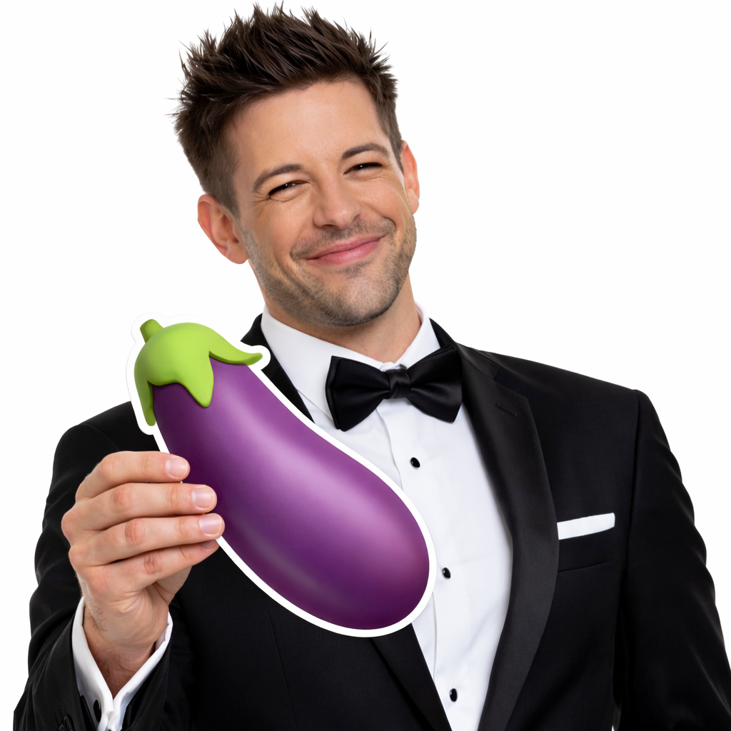 Eggplant - 15" PVC Photo Booth Prop