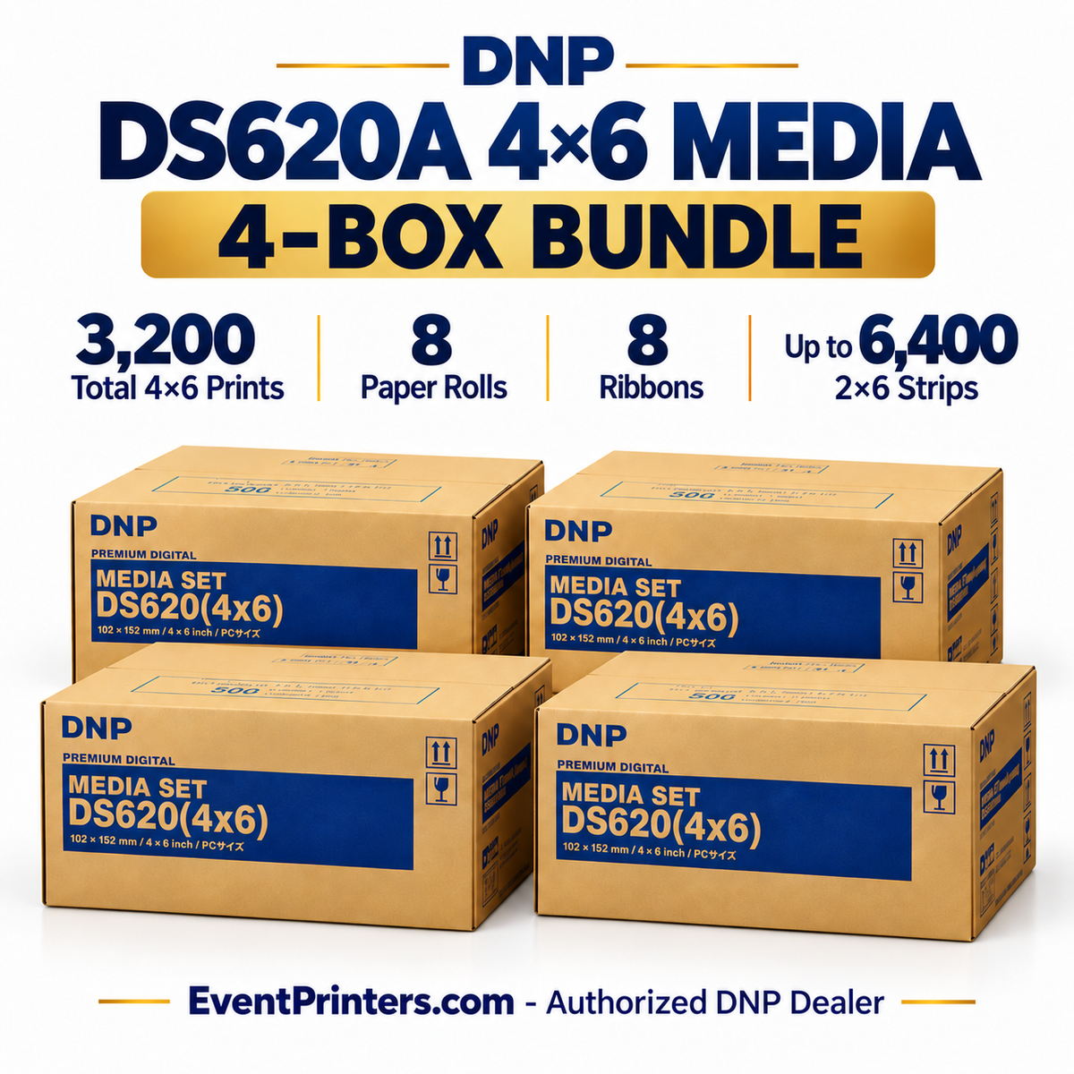 DNP 4x6 media for DS620A Photo Booth Printer