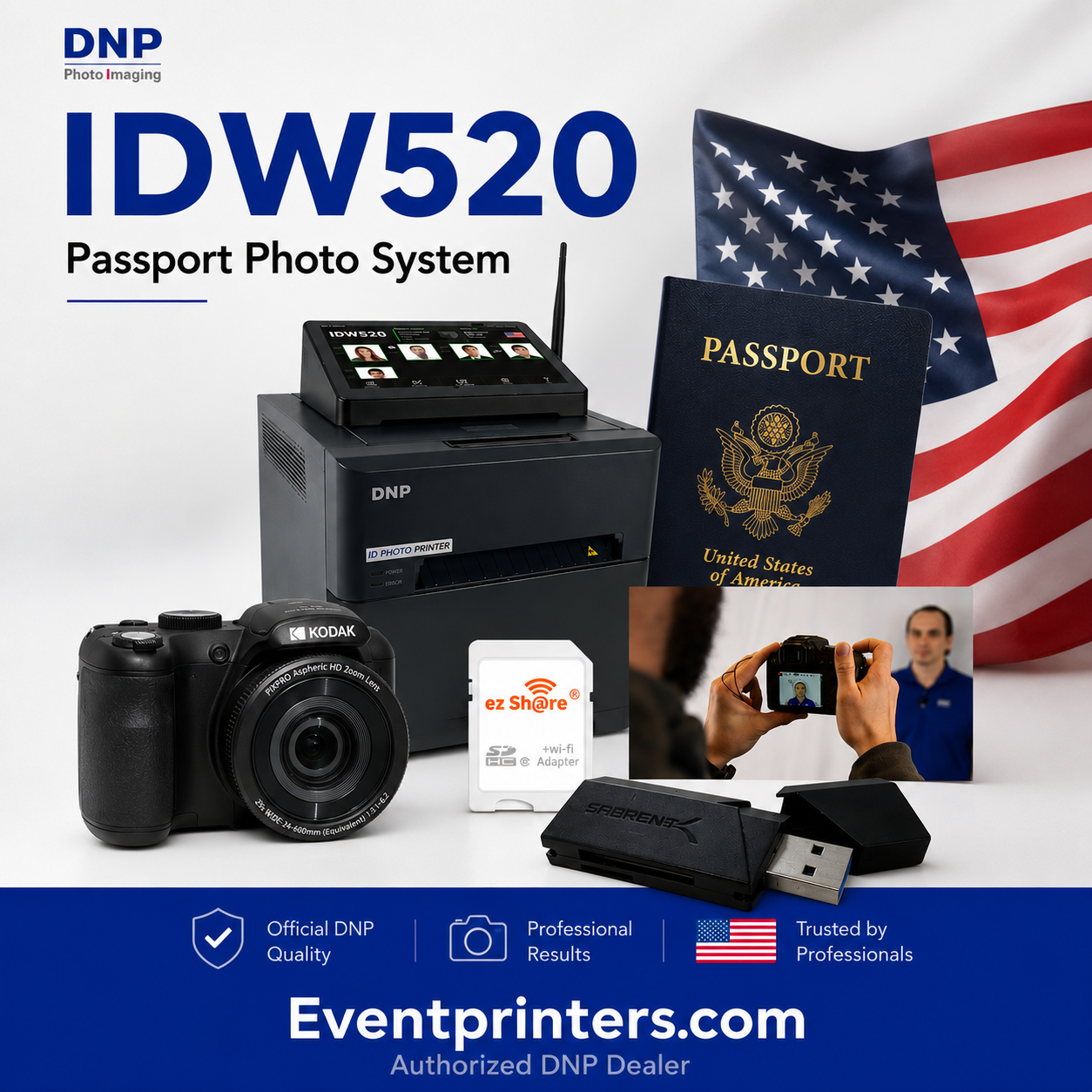 DNP IDW520 Passport Photo System authorized dealer 2026