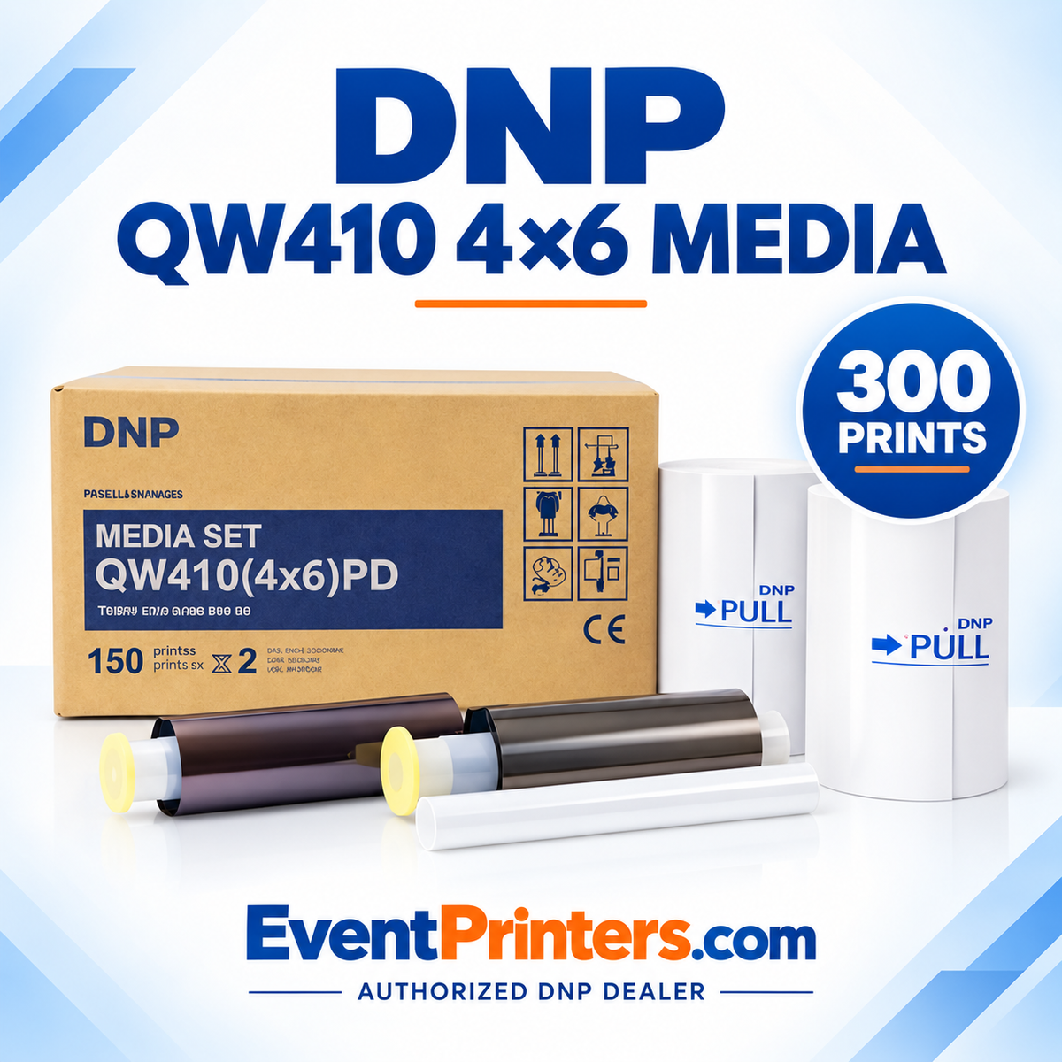 DNP QW410 4×6 PD Media - Paper and Ribbon Print Kit