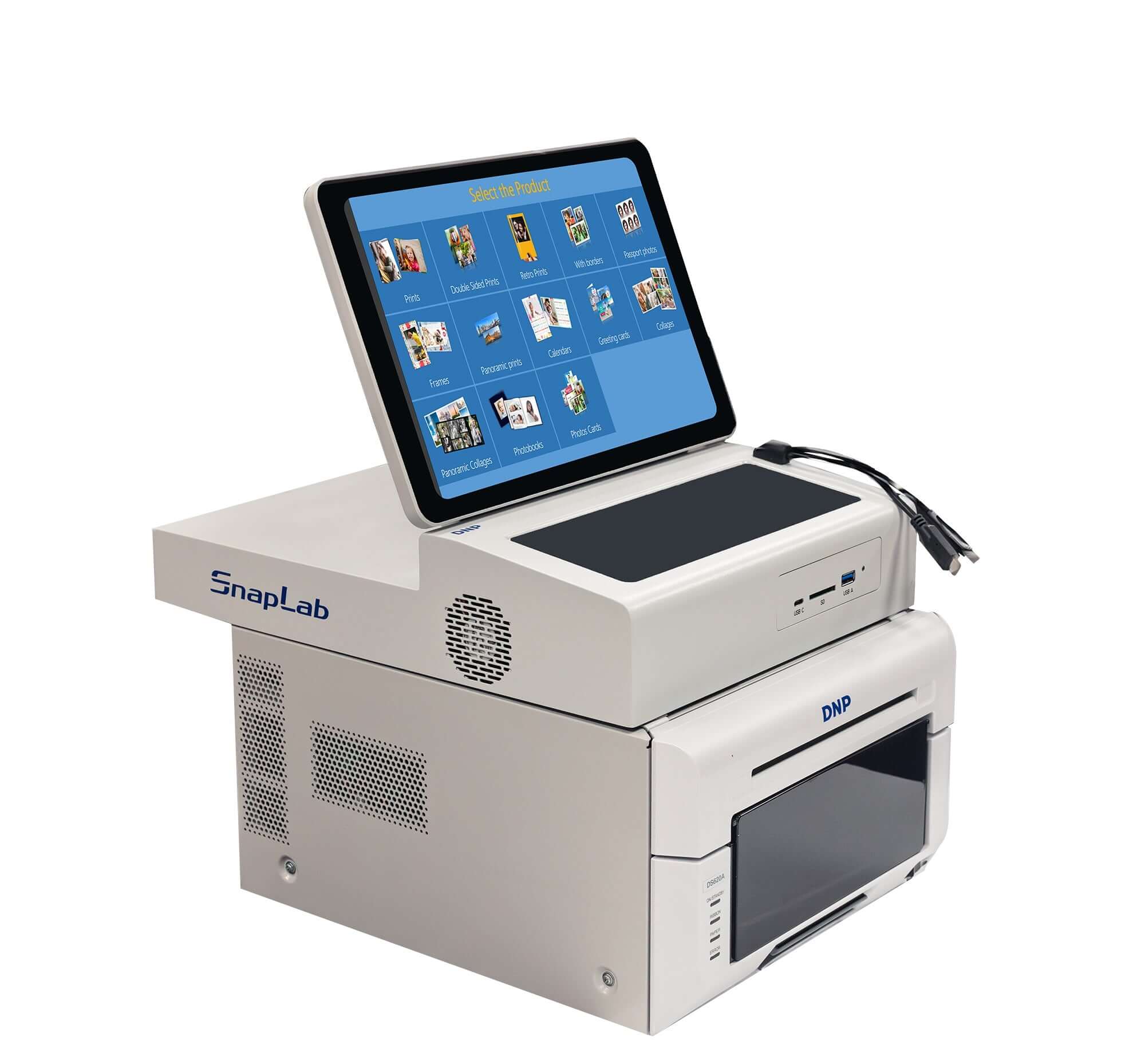 DNP SnapLab II right angle image -SL620AII Compact Photo Kiosk Printer