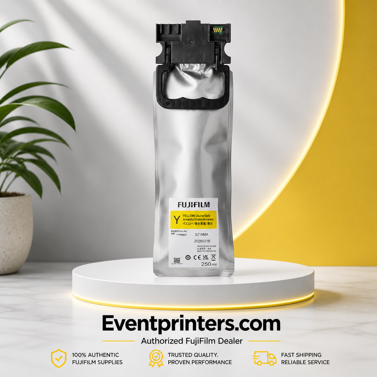Fujifilm DX400W Ink Supply (250ml) – Fuji ink pouch Yellow