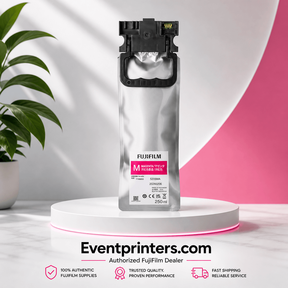 Fujifilm DX400W Magenta Ink 250ml infographic — specifications and features — SKU 16821016