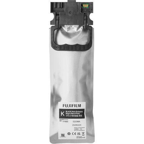 Fujifilm DX400W Black Ink 250ml Pouch - Genuine 16820995