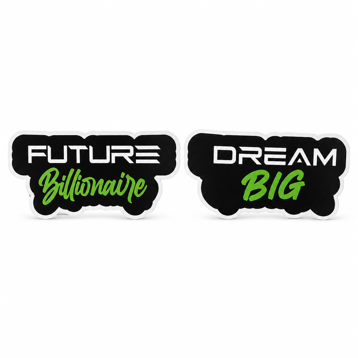 Future Billionaire & Dream Big - 14" Double-Sided PVC Photo Booth Prop