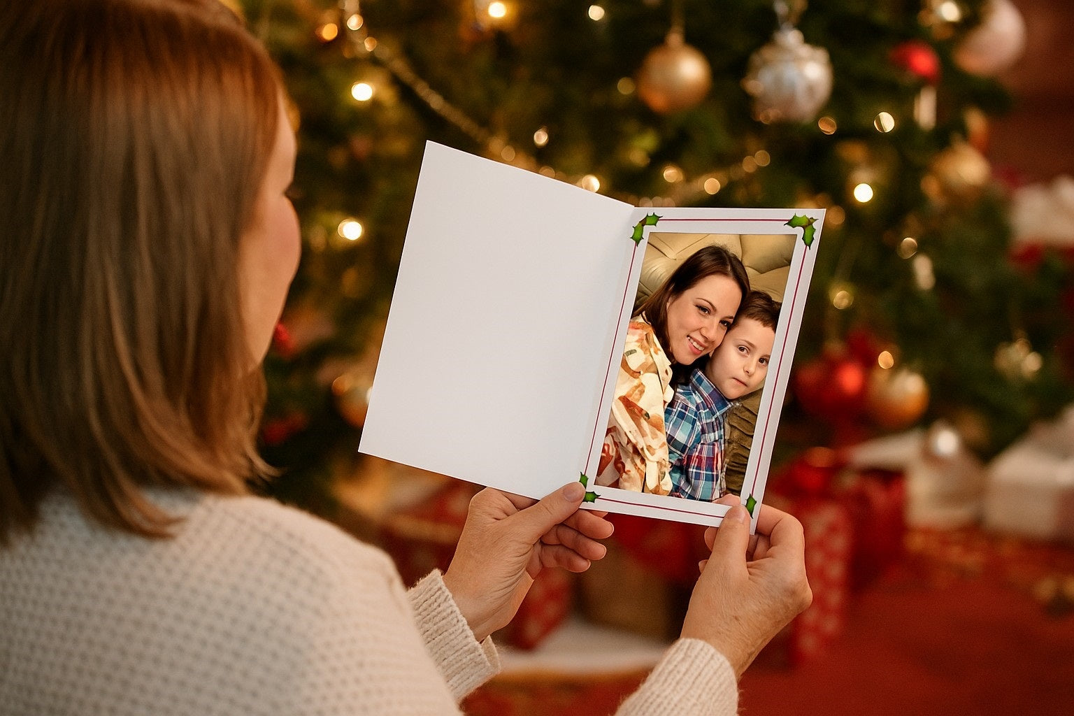 Christmas 4x6 photo folder with santa claus
