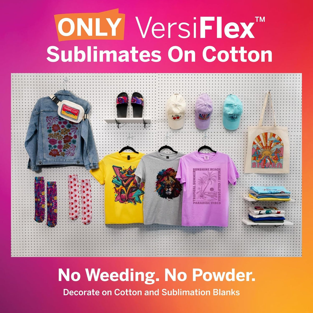 Sawgrass VersiFlex cotton apparel and natural-fabric applications