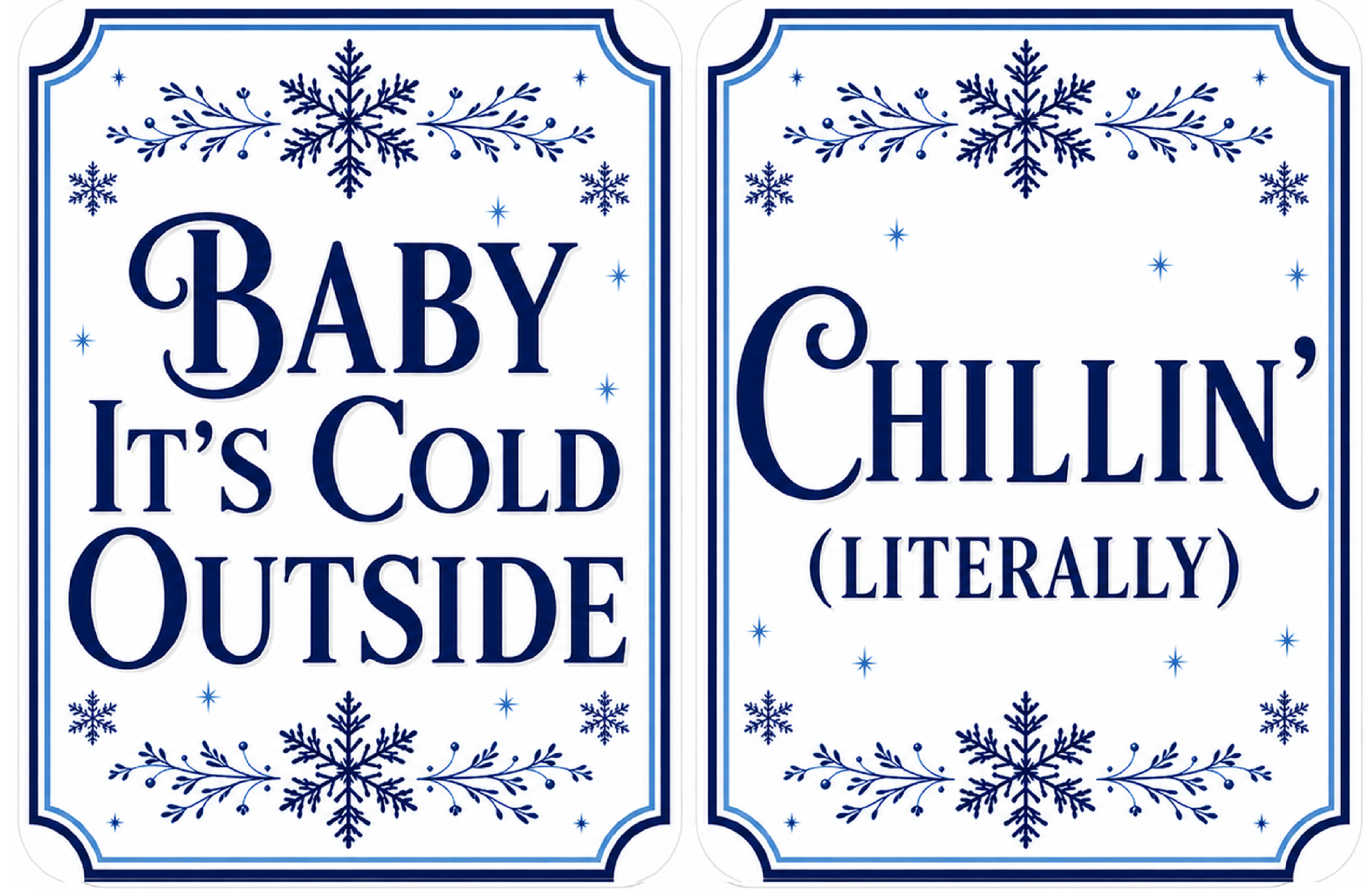 Holiday Corporate - Photo Booth Sign Props . Set of5  - Double Sided