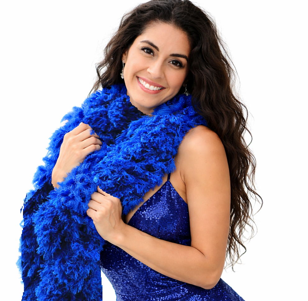 Super Sized BLUE Featherless Boa