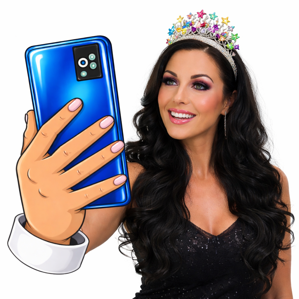 Big oversized hand CellPhone with PopSocket holder