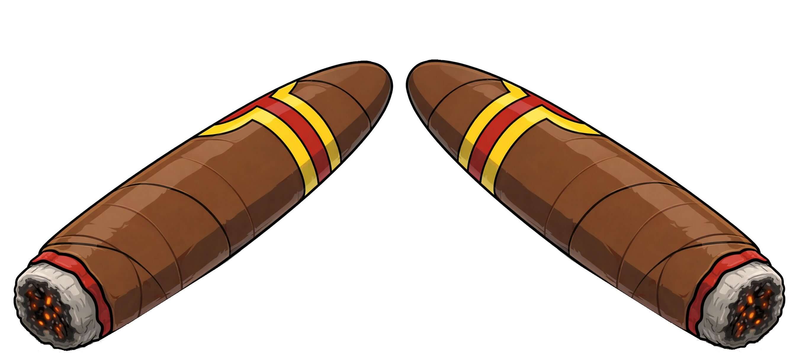 Cigar (Double sided)  Individual Prop, fun photo booth props, 6mm thick, 16 inch long, amazing quality.