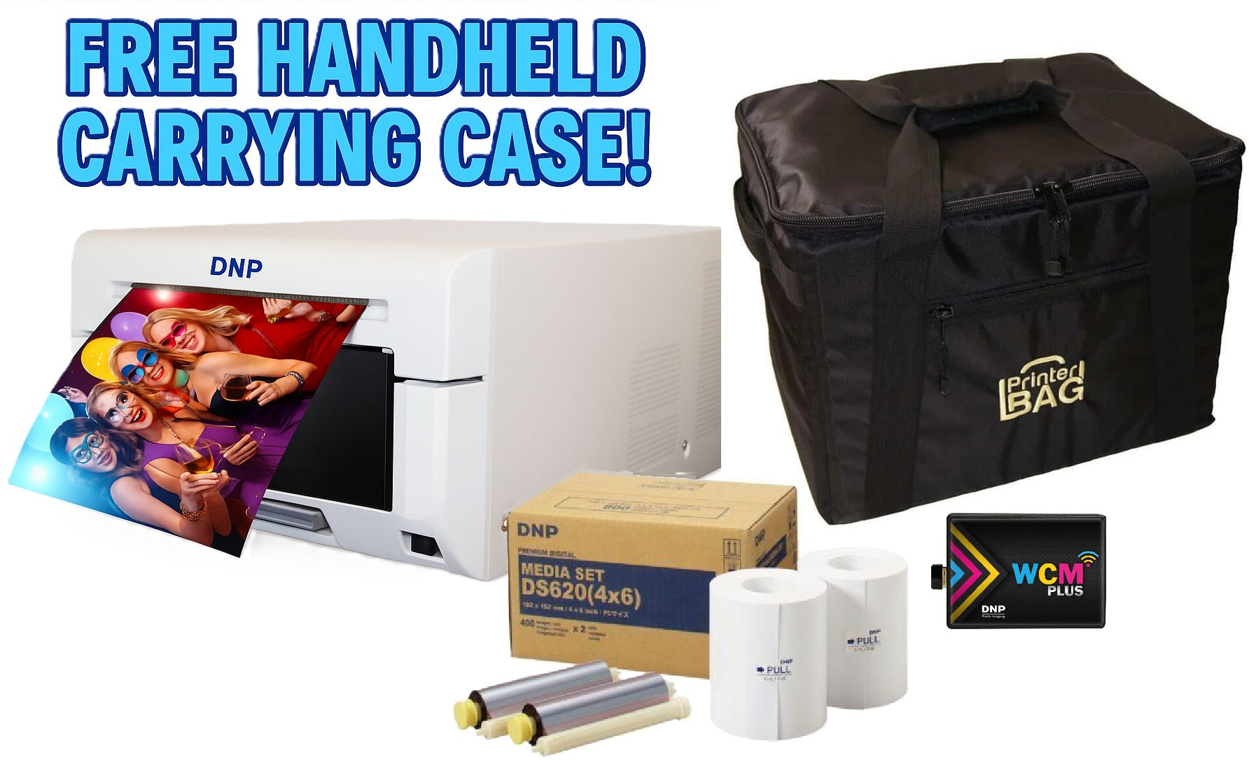 DNP DS620A Printer Bundle with WCM Plus & 4×6 Media (800 Prints)