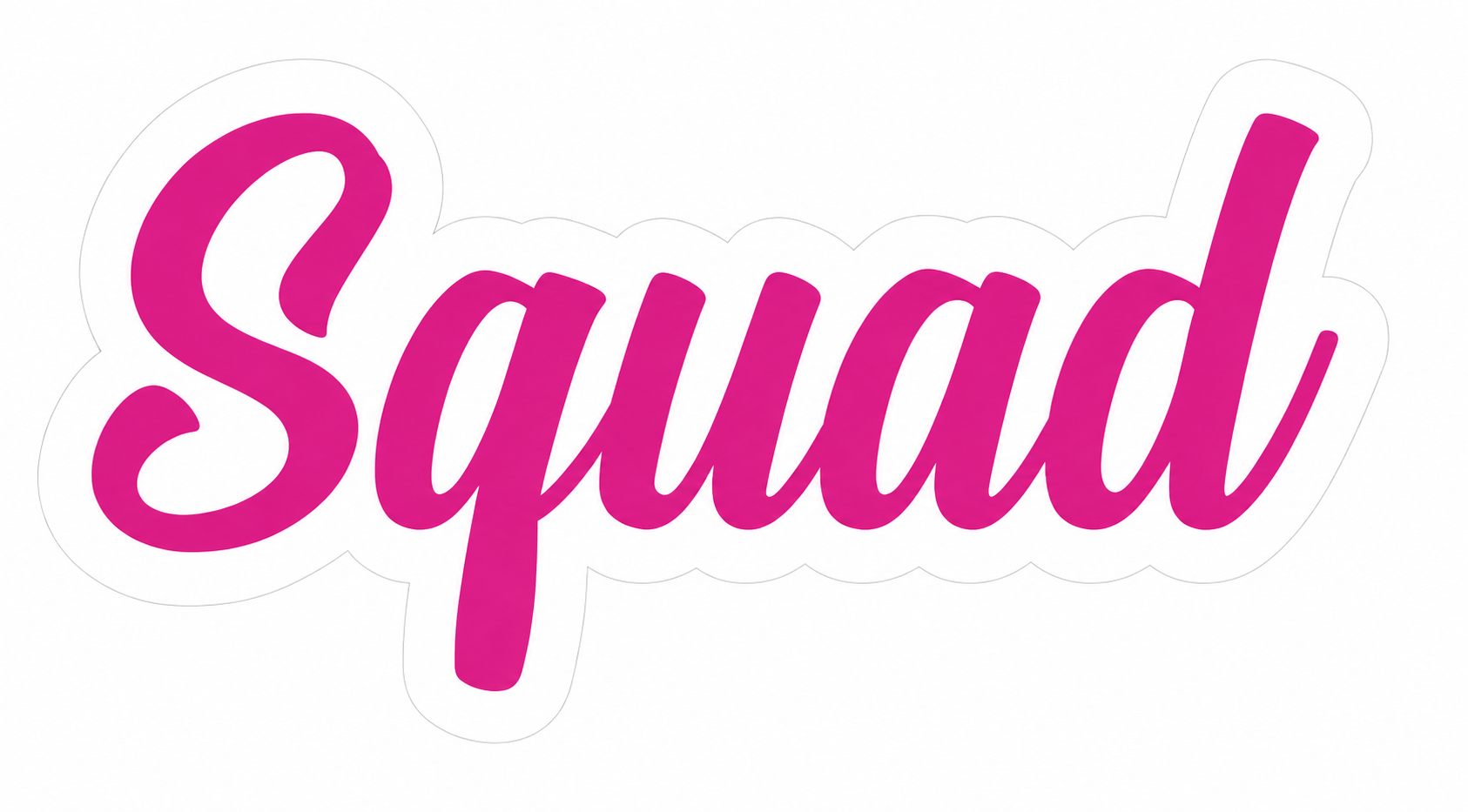 Squad PVC Photo Booth Prop in bright pink, ideal for fun photo booth props collection.