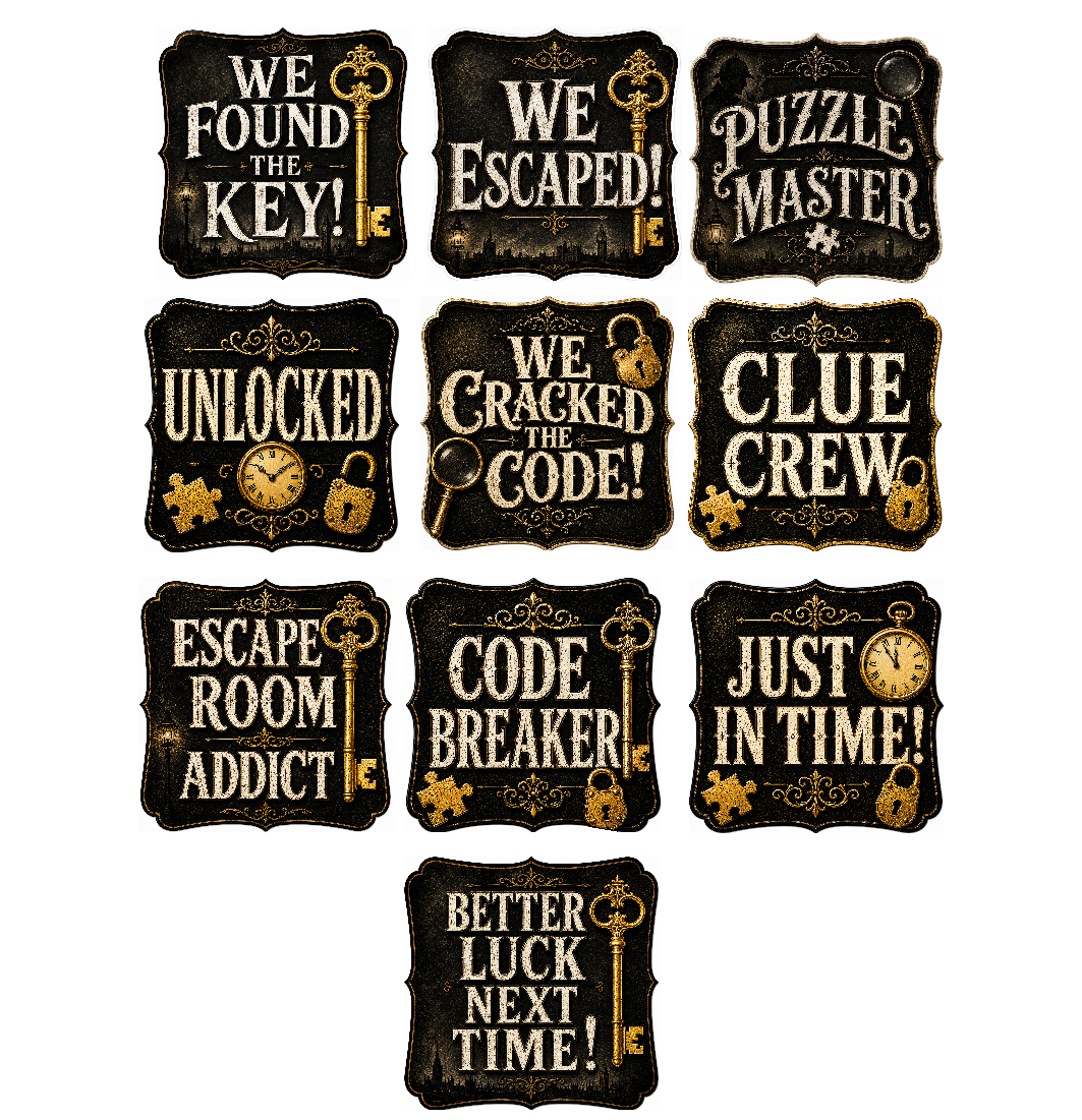 Ultimate Escape Room Set Photo Booth Props