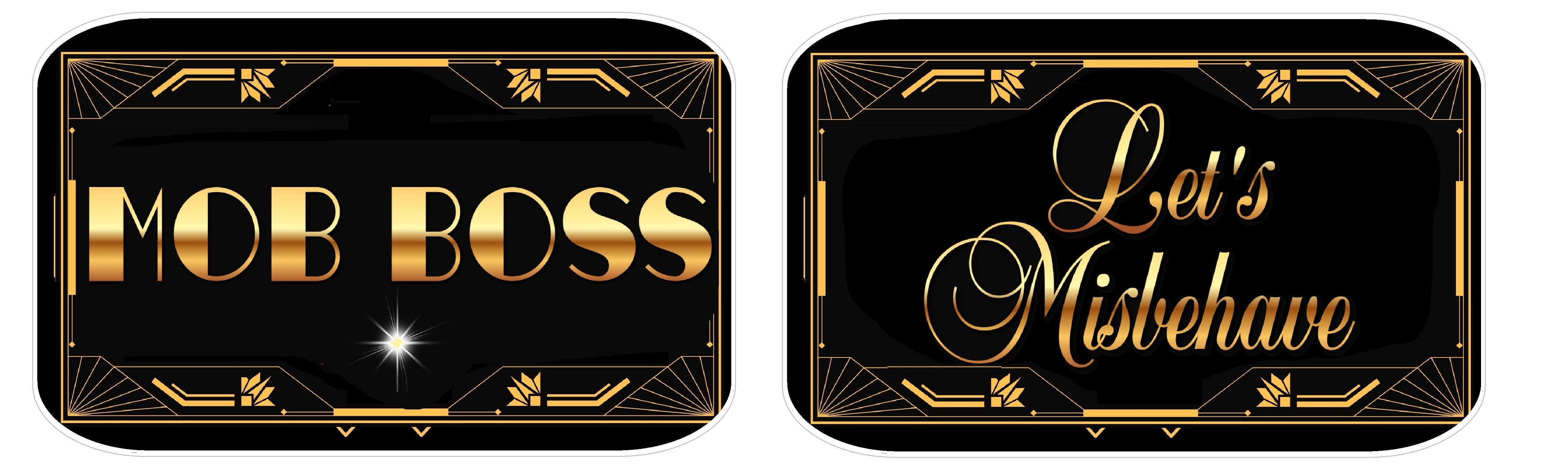 Doll face Gatsby Black and Gold Prop Set