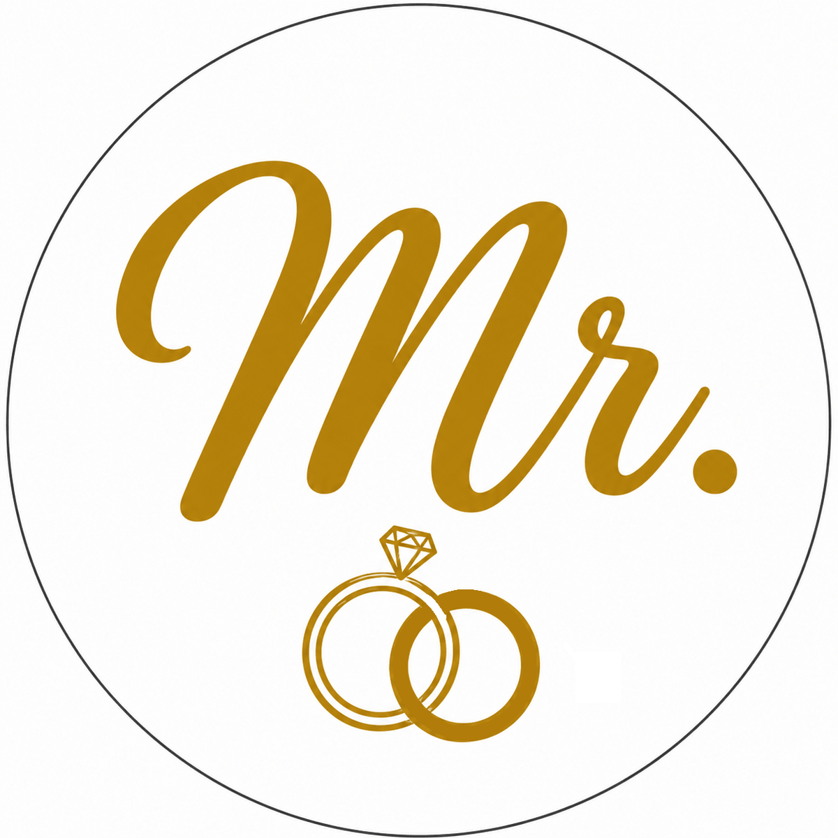 White, Black & Gold Wedding Photo Booth Props – 5 Double-Sided PVC Signs with Mr. sign and wedding rings.