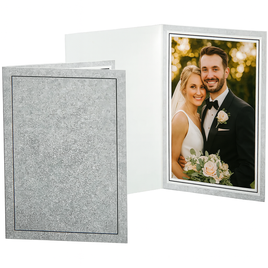 gray marble pfg-20 paper photo folder 8x10 pf20 for wedding and school graduation event