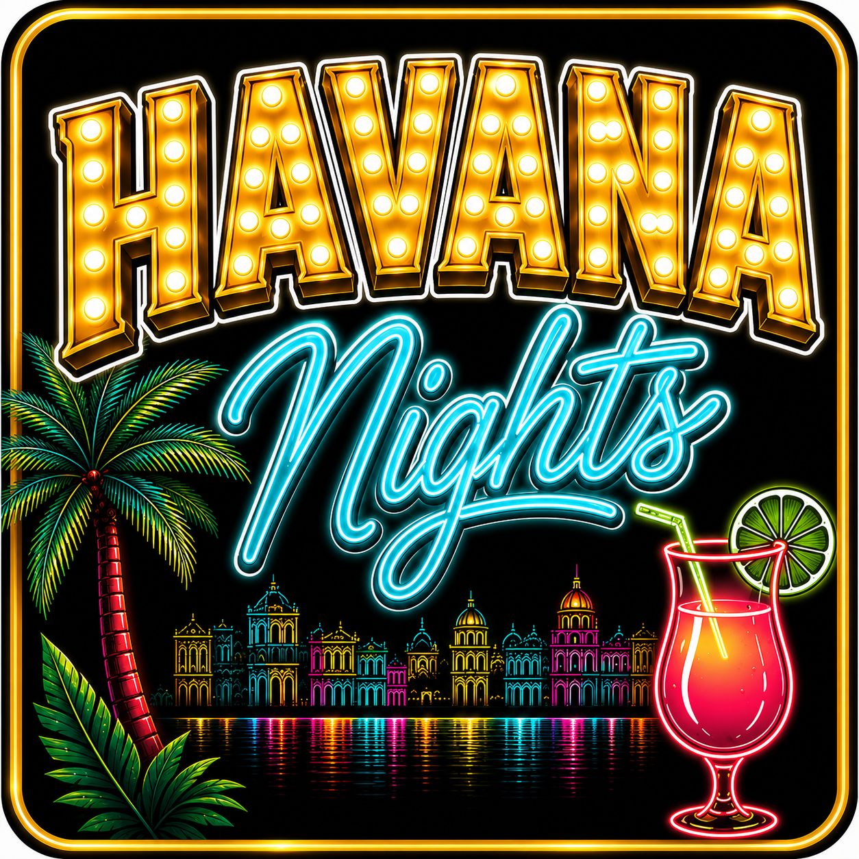 Ultimate Havana Nights Latino Set Photo Booth Props- 5 piece set
