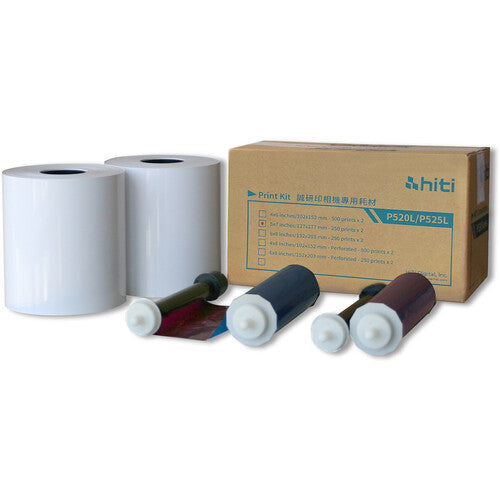 HiTi P520L / P525L 5×7″ Media - Paper and Ribbon Print Kit (580 Prints)
