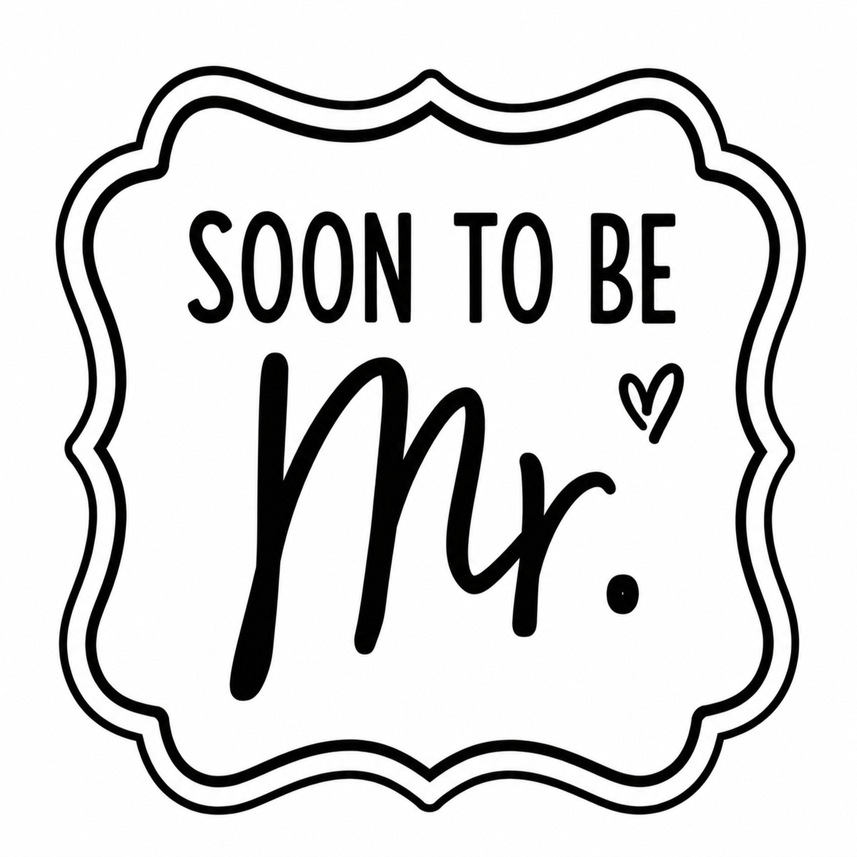 Elegant Engagement Photo Booth Props – 5 Double-Sided Wedding Props