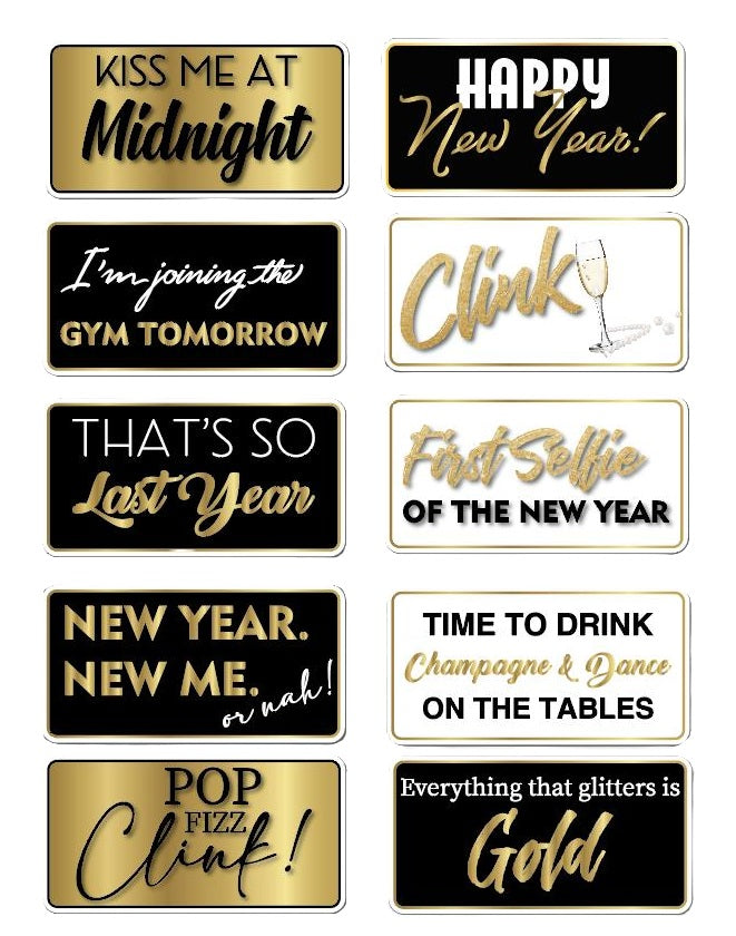 New Years Celebration - Photo Booth Prop Set (5  pieces)