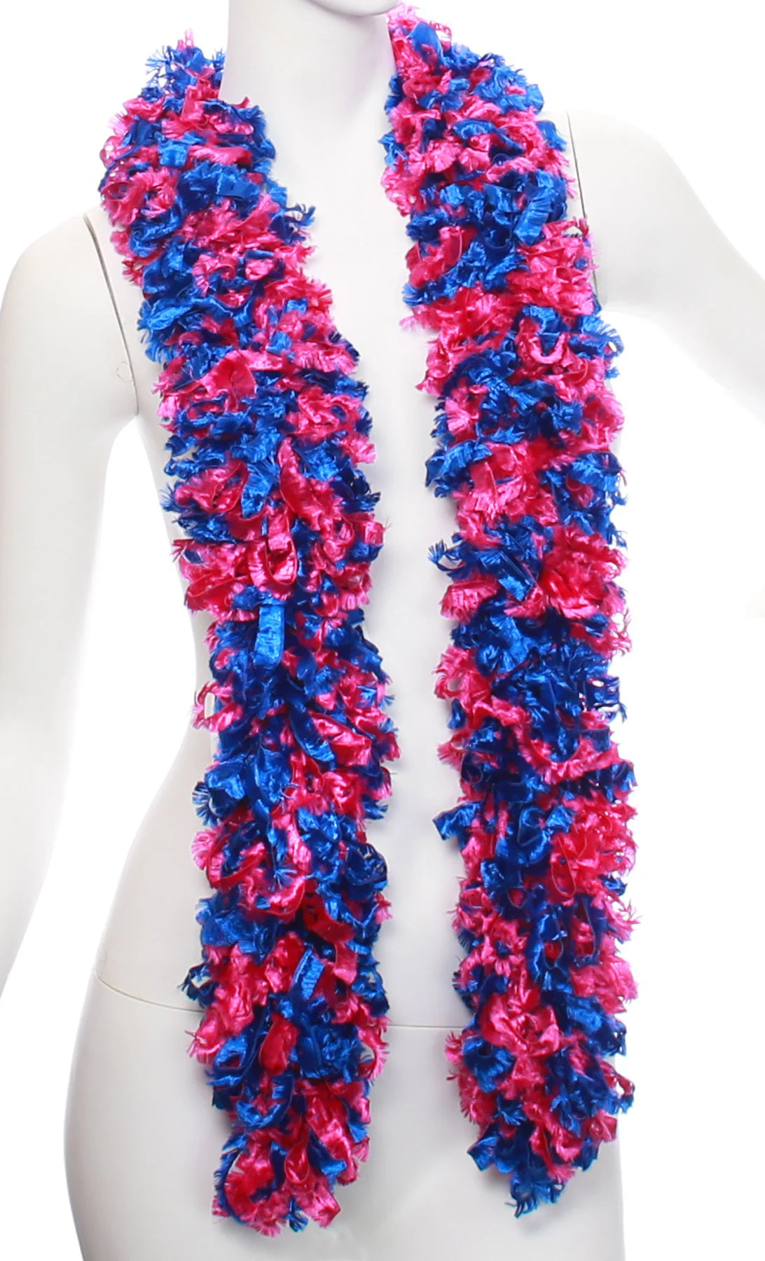 PINK AND BLUE mixed Featherless Boa