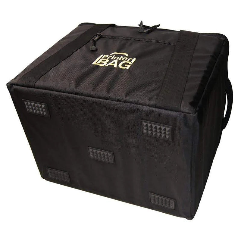 Black printer bag with 'Printer Bag' logo on a white background
