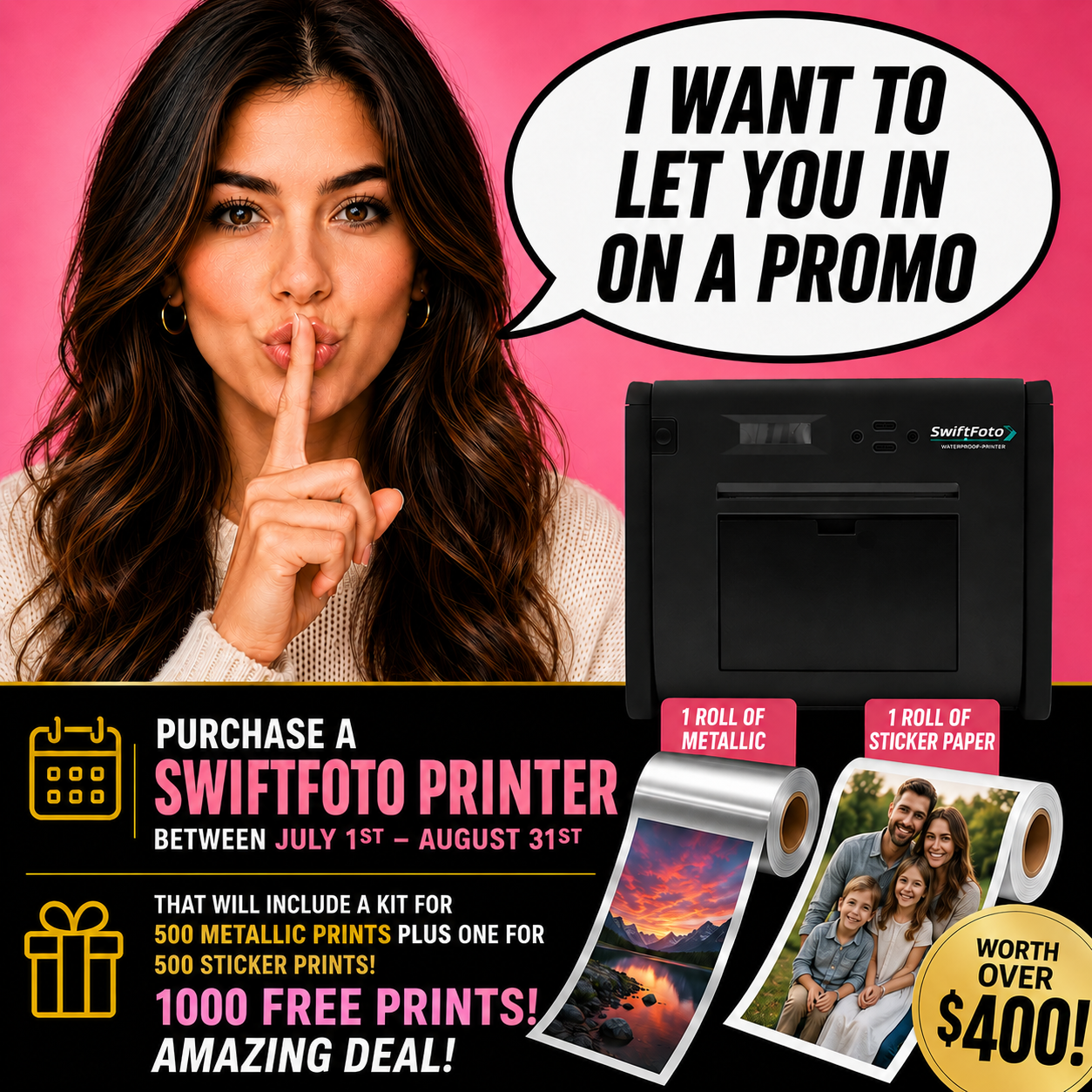 SwiftFoto KSF-10R Multimedia Printer – Professional Dye-Sub Printer for Photo Booths, Events & Specialty Media Printing