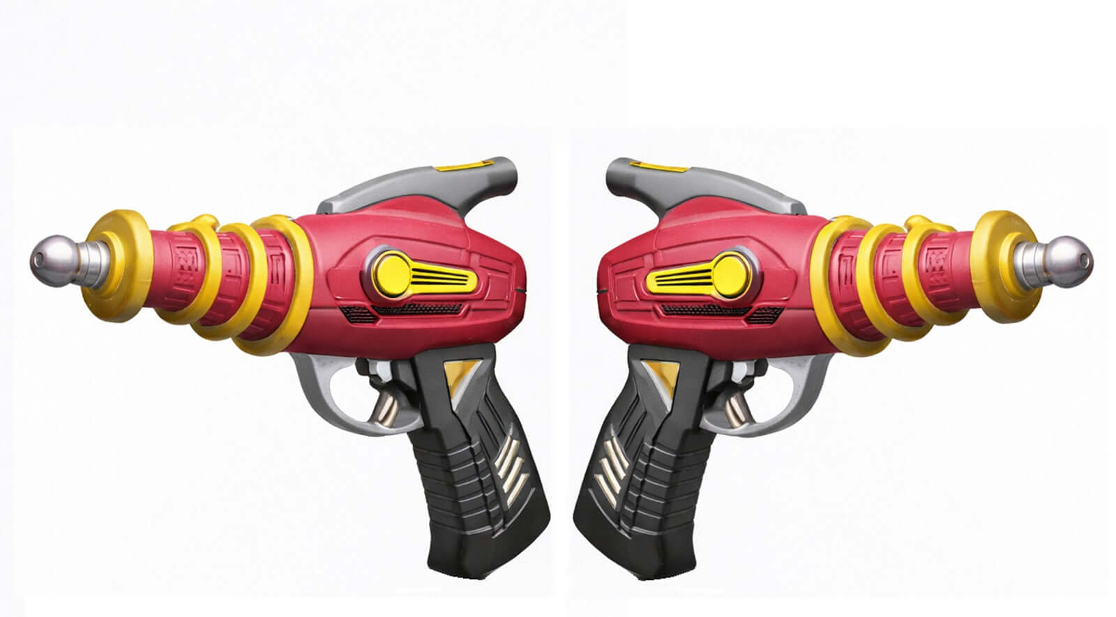 Ray gun, dual-sided photo booth props, high-quality 14" long, 6mm thick, anti-glare design.