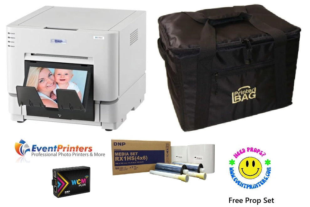 DNP DS-RX1HS PHOTO PRINTER +WCM+ MEDIA +PROPS + CARRYING CASE