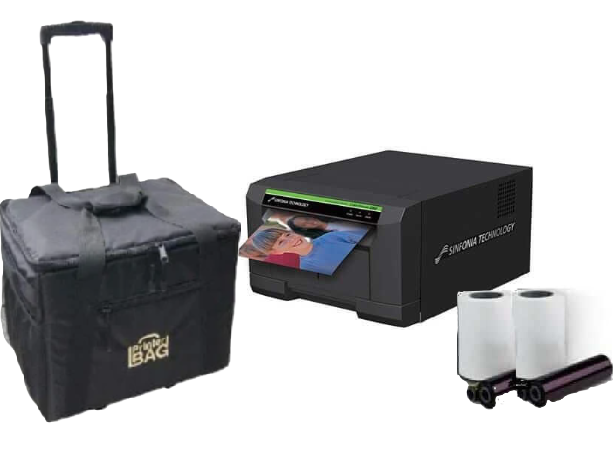 EventPrinters Sinfonia CS2 bundle with printer, 4x6 media and rolling carrying case