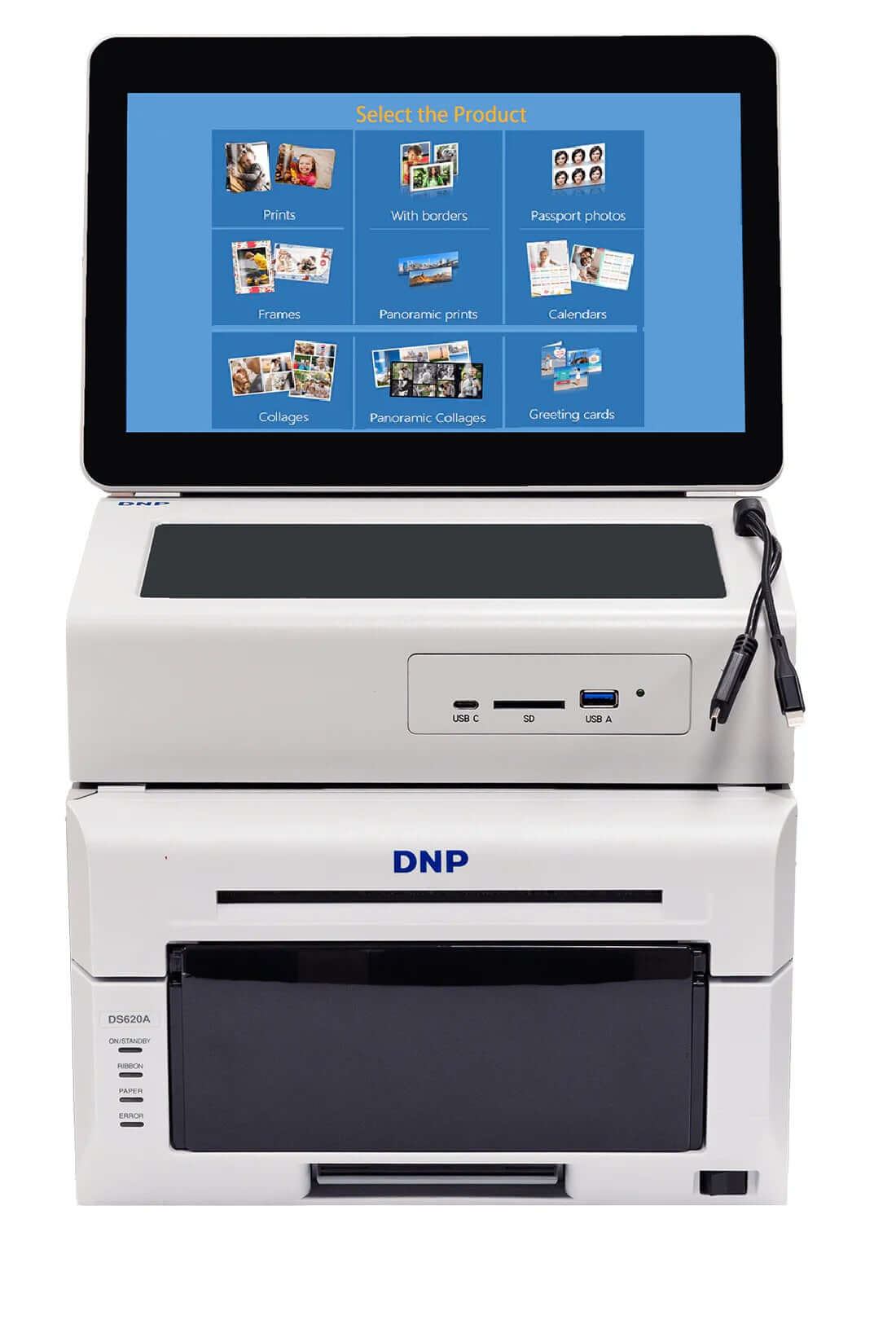 DNP SnapLab SL620AII compact professional photo printing kiosk with touchscreen and DS620A printer