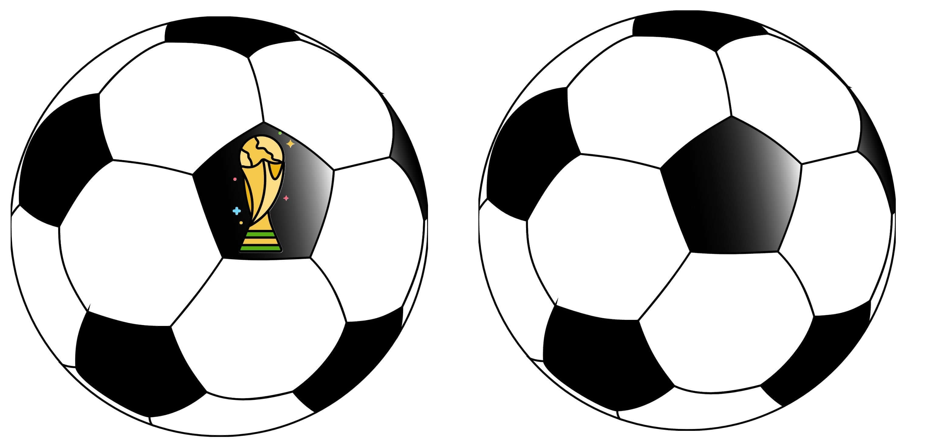 Soccer prop set featuring two soccer balls, ideal for photo booth props at vibrant parties.