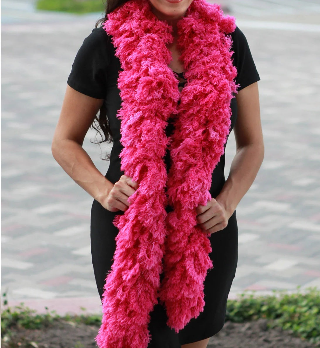 Super sized PINK Featherless Boa