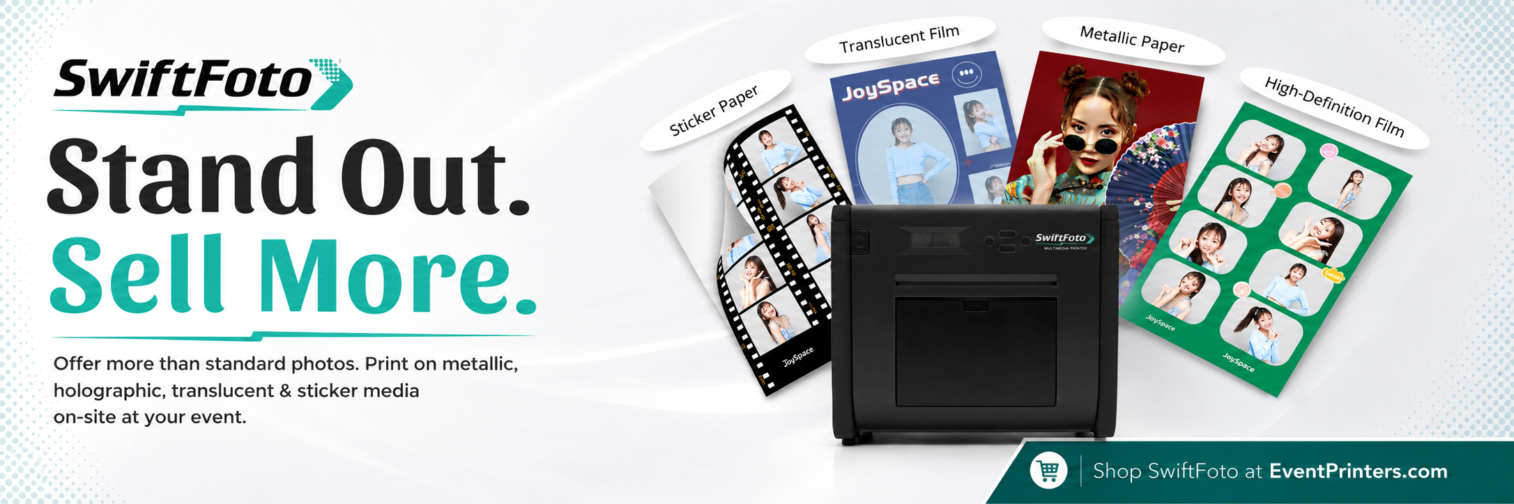 Swiftfoto photo booth printer model ksf-10r banner