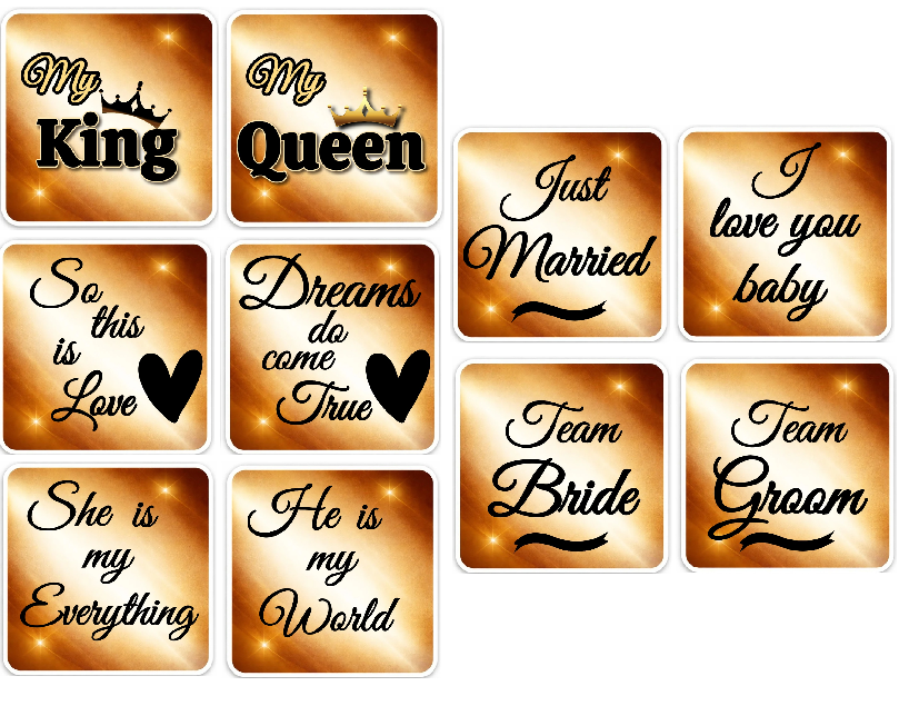 "Wedding Team LOVE" - Beautiful Photo Booth Props for Weddings