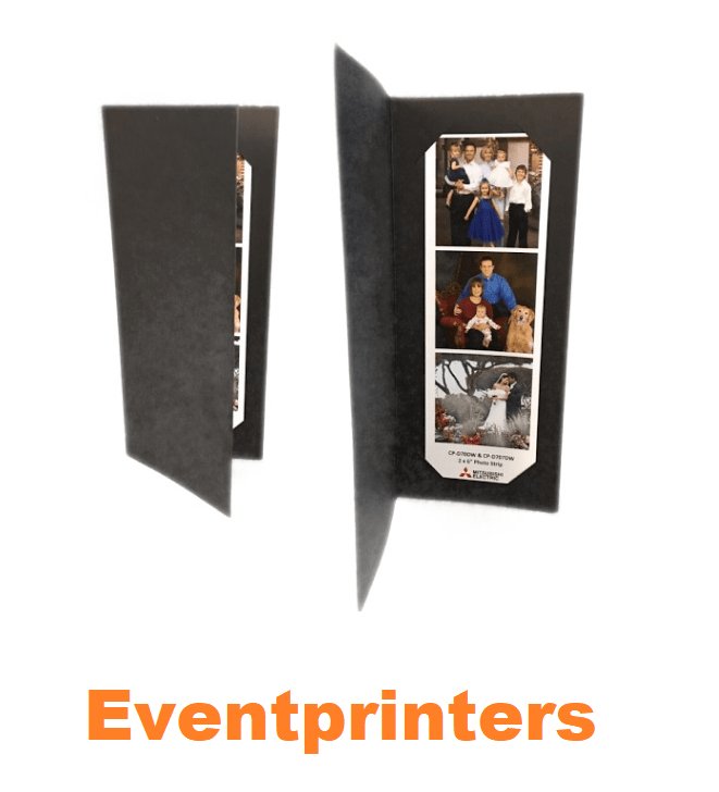 2"x 6" Simply Black Photo Folder - PACK OF 400 - Eventprinters.com